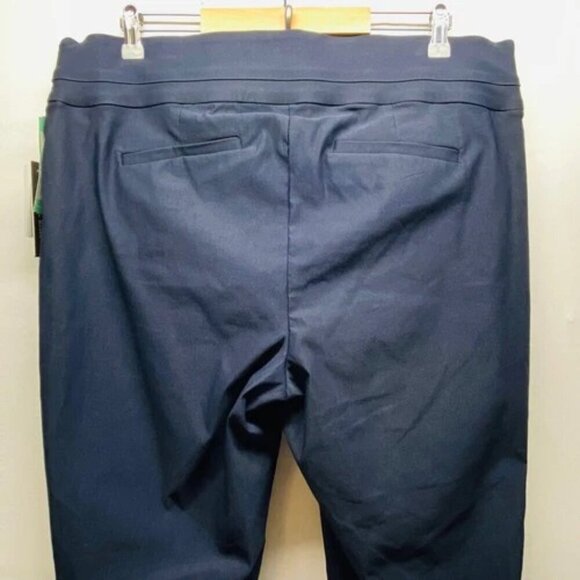Violets & Roses Pants Women's 18W Navy Ruthy Zipper Bootcut Elastic Waist NWT - Picture 4 of 16